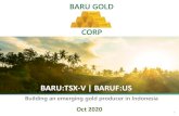 BARU:TSX-V | BARUF:US...• BARU Gold owns 70% of PT. Tambang Mas Sangihe (PT. TMS) which holds the Sangihe Contract of Works (CoW) • The Sangihe CoW is a 6th generation CoW issued