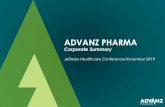 ADVANZ PHARMA - Jefferies Group...through market knowledge, distributor relationships and market data analysis; the leveraging of market knowledge and insights to identify attractive