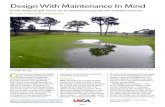Design With Maintenance In Mind - MSU Libraries...2017/12/01  · Design With Maintenance In Mind A well-designed golf course can be maintained properly with available resources. BY
