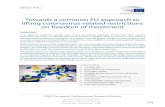 Towards a common EU approach to lifting coronavirus ......It provides an overview of the main restrictions on movement imposed by EU and Schengen countries as of 25November 2020. Since