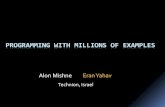PRIME: programming with Millions of Examplesbodik/ucb/dagstuhl-2011... · 2011. 8. 16. · PROGRAMMING WITH MILLIONS OF EXAMPLES Eran Yahav Technion, Israel Alon Mishne . Components