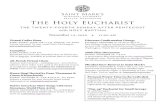 The Holy Eucharist - Saint Mark's Episcopal Cathedral · 2020. 11. 15. · slave; you have been trustworthy in a few things, I will put you in charge of many things; enter into the