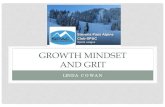 GROWTH MINDSET AND GRIT...GROWTH MINDSET AND GRIT LINDA COWAN A LITTLE ABOUT ME…. •Adjust expectations for success •Dynamic/growth mindset instead of fixed •Interactive (open