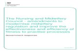 The Nursing and Midwifery Council - amendments to ......4 Executive summary The Nursing and Midwifery Council (NMC) is the healthcare professional regulator for nursing and midwifery