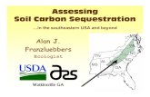 Assessing Soil Carbon Sequestration...Soil Carbon Sequestration In the USA and Canada, conservation-tillage cropping can sequester an average of 0.33 Mg C/ha/yr Data from Franzluebbers