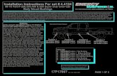 Installation Instructions For set # 4Installation Instructions For set # 4.4124 08-16 Ford F-250,350,450 & 550 Super Duty Crew Cab Body Mount Bushings 1131 VIA CALLEJON, SAN CLEMENTE,