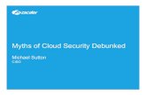 Myths of Cloud Security Debunked M SuttonMyths of Cloud Security Debunked Michael Sutton CISO Agenda "Cloud computing, by its very nature, is uniquely vulnerable to the risks of myths.