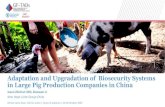 Adaptation of the biosecurity system in ChinaAdaptation and Upgradation of Biosecurity Systems in Large Pig Production Companies in China 1. live animals 2. meat/blood/semen 3. manure/excretes