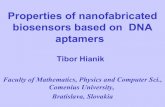Properties of nanofabricated biosensors based on DNA aptamers Hianik.pdf · Faculty of Mathematics, Physics and Computer Sci., Comenius University, ... Content of presentation •