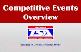 Competitive Events Overview · 2020. 8. 7. · a mock crime scene and demonstrate their knowledge of forensic science and crime scene analysis. Students will be expected to survey