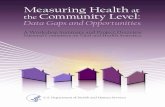 Measuring Health at the Community Level: Data Gaps and Opportunities · 2017. 4. 28. · The NCVHS Workshop—September 27, 2016 2 Next Steps 2. Introduction 4 NCVHS Focus on Community