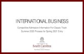 IB Competitive Admission Info for Classic Track · 2020. 12. 15. · Summer 2020 with grades of C or better, or S+ if electing pass/fail in Spring 2020 (ENGL 101, ENGL 102, MATH 122/141,