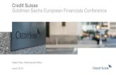 Credit Suisse - Goldman Sachs European Financials Conference...June 6, 2019 9 Wealth Management -focused strategy supported by strong secular trend in global wealth growth Distinctive