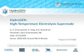 HydroGen: High-Temperature Electrolysis Supernode · 2020. 11. 21. · HydroGEN: Advanced Water Splitting Materials 5 30-50% higher thermodynamic efficiency is possible for steam
