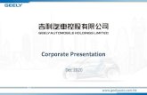 Dec 2020 - geelyauto.com.hkgeelyauto.com.hk/core/files/presentation/en/Dec... · application • Torque boost • Brake energy recovery HEV • Motor 10kW • 48V Application •