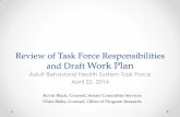 Review of Task force responsibilities and Draft Work Planleg.wa.gov/JointCommittees/Archive/ABHS/Documents...Apr 22, 2014  · the task force. o The starting date was changed to April