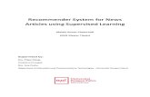 Recommender System for News Articles using Supervised Learning · 2017. 7. 4. · important role that recommender systems play. The importance of recommender systems also came to