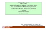 Improved Engine Design Concepts Using the Second Law of ......2008 DOE Merit Review Bethesda, MD Improved Engine Design Concepts Using the Second Law of Thermodynamics Contract No.