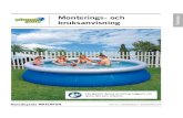 Monterings- och Svenska bruksanvisningchemoformgroup.com/extranet/Waterman GmbH/Planet... · 2 Monterings- och bruksanvisning Fast Set Pool AF 1 D Pool-Standort wählen UK Selection