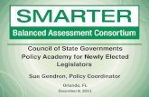 Council of State Governments Policy Academy for Newly Elected …knowledgecenter.csg.org/kc/system/files/sue_gendron.pdf · 2020. 9. 5. · 7 Test Administration 8 Test Design Transition