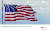 Corporate Office Properties Trust...The Preferred Provider of Mission Critical Real Estate Solutions Corporate Office Properties Trust Nareit REITworld: Virtual Annual Conference November