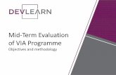 Mid-Term Evaluation of VIA Programme · This evaluation is not intended to assess the outcomes of this programme. Mid-Term Evaluation . Key Findings. RESPOND • Changes to rules,