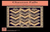 ChevronFalls Grey Blue PatternKit...Grey Blue Other requirements: 72” x 86” batting and neutral-color thread for piecing CONFIDENT BEGINNER LEVEL Chevron Falls 64” x 75” Banyan