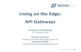 Living on the Edge: API Gateways - Entwicklertag · 2018. 2. 22. · Living on the Edge: API Gateways NovaTec Consulting GmbH •Built on top of the reactive Spring ecosystem: •Based