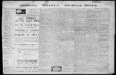 ARIZONA WEEKLY JOURNALMlNER. · Established flarch q. 1864. The Pioneer'-Pape-r of Arizona PRESCOTT, ARIZONA, WEDESDAY. FEBRUARY 5. 100a Thirty-Sixt-h Year.Price Five Cents ARIZONA