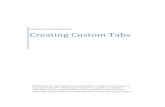 Viewpoint Construction Software Creating Custom Tabs · 2013. 5. 14. · Creating a Tab The ability to add custom tabs in Viewpoint is one step toward customizing the standard Viewpoint