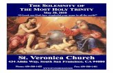 THE SOLEMNITY OF THE MOST HOLY RINITY · 2015. 6. 25. · St. Veronica Church 434 Alida Way, South San Francisco, CA 94080 Phone: 650-588-1455 Fax: 650-588-1481 THE SOLEMNITY OF THE