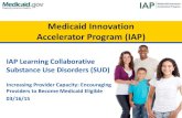 Medicaid Innovation Accelerator Program (IAP)...2015/03/16  · • sustain the program long -term as a safety-net for eligible populations • rebalance resources to reflect the changing