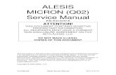 Alesis Micron (Q02) Service Manual - Rev A · 2015. 1. 23. · MODEL:Q02 . Confidential Alesis Service Manual 8-31-0147-A ALESIS MICRON (Q02) COMPONENTS. Display Information relevant