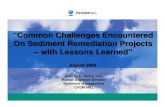 “Common Challenges Encountered On Sediment Remediation ... HILL...2 Common challenges (and decisions) on sediment remediation projects - including “lessons learned”: •Dredging