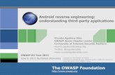 Android Reverse Engineering - Vicente Aguilera Díazvicenteaguileradiaz.com/pdf/OWASP_EU_Tour_2013... · Reverse engineering: definition and objectives Definition Refers to the process