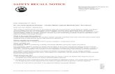 SAFETY RECALL NOTICE · What will BRP do? For dealers: BRP is publishing a Safety Campaign Bulletin giving the repair procedure. For customers: BRP is sending a Safety Recall letter