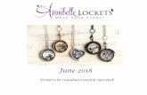 June 2018 - Annibelle Locketsannibellelockets.ca/wp-content/uploads/2018/05/Annibelle... · 2018. 5. 31. · 20” Silver Stainless Steel Chain-link included with necklace lockets,