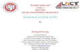 Lecture notes on · “Lecture notes on” UNIT- 4 FRICTION (BT-204) (ENGINEERING MECHANICS) (Exclusively for A-1 (CS) & A-4 (IT)) By Dr.Yogesh Dewang Associate Professor Department