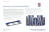Piston ACCUMULAtoRs - Freudenberg FST sheets/usa range... · 2018. 3. 27. · Piston Accumulators Piston ACCUMULAtoRs Values for the customer y Proven durability and performance y