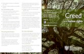 Creed and human rights - ohrc.on.ca and human rights_brochure... · Creed and human rights Provide relevant information to help address your needs Take part in looking at possible