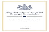 PENNSYLVANIA EMPLOYMENT FIRST Oversight Commission · Act 36 [Public Law 229] Signed into Law June 19, 2018 ... Secretary of Labor and Industry, the Secretary of Administration and