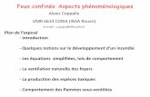Feux confinés: Aspects phénoménologiquesdocs.gdrfeux.univ-lorraine.fr/Ecole/06_02_am1... · 2015. 6. 12. · Bac essence diamètre 50 cm h = 10 W/m2 Application: calcul de T-T0