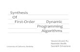 Synthesis Of First-Order Dynamic Programming Algorithmsbodik/ucb/Files/2011/...Yewen (Evan) Pu Rastislav Bodik University of California, Berkeley Saurabh Srivastava Do you feel lucky?