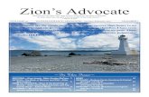 Zion’s Advocate€¦ · Zion’s Advocate JANUARY/FEBRUARY-3-King Josiah By Elder Gordon McCann (Note: references can be found in 2 Kings chapters 22 thru 23 and 2 Chronicles chapters