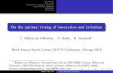 On the optimal timing of innovation and imitation · EBdV, RR, BV Innovation and imitation. Introduction The Model Innovation & Imitation Dynamics Social Welfare Optimum Extensions
