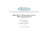 Beam Dynamics Newsletter - Accelerator Division• We published three issues of the ICFA Beam Dynamics Newsletter: No. 36 (April), 37 (August) and 38 (this issue). • We made a proposal