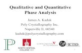 Qualitative and Quantitative Phase Analysis · 2020. 11. 4. · Qualitative and Quantitative Phase Analysis James A. Kaduk. Poly Crystallography Inc. Naperville IL 60540. kaduk@polycrystallography.com.