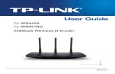 TL-WR940N TL-WR941ND 450Mbps Wireless N Router · PDF file 2016. 8. 10. · The Router or TL-WR940N/TL-WR941ND mentioned in this guide stands for TL-WR940N/TL-WR941ND ; 450Mbps Wireless