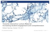 Towards Interactive Lecture Material– Increasing student ...blogs.ethz.ch/refreshteaching/files/2017/01/...§ 2x Physiology (requirement): ca 150 HST + ca 70 Pharma § 1x Exercise