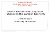 Recent Shocks and Long-term Change in the Samoan Economy · 2015. 2. 19. · THE UNIVERSITY OF WAIKATO - TE WHARE WANANGA O WAIKATO 8/02/2011 1 Crawford School Australian National
